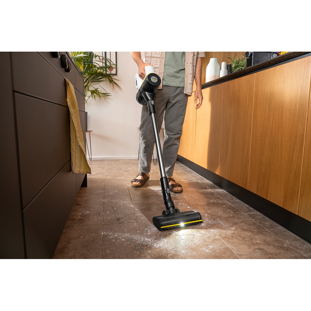 Aspirator vertical KARCHER Infinity Complete VCS 5-28 1.349-250.0, 0.75l, 28V, autonomie max 60 min, alb-negru