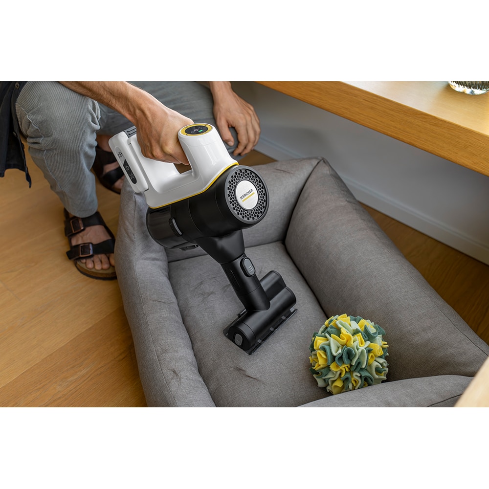 Aspirator vertical KARCHER Infinity Flex VCS 5-28 1.349-251.0, 0.8l, 28V, autonomie max 60 min, alb-negru