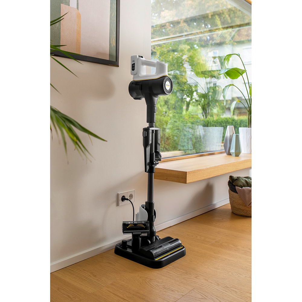 Aspirator vertical KARCHER Infinity Flex VCS 5-28 1.349-251.0, 0.8l, 28V, autonomie max 60 min, alb-negru