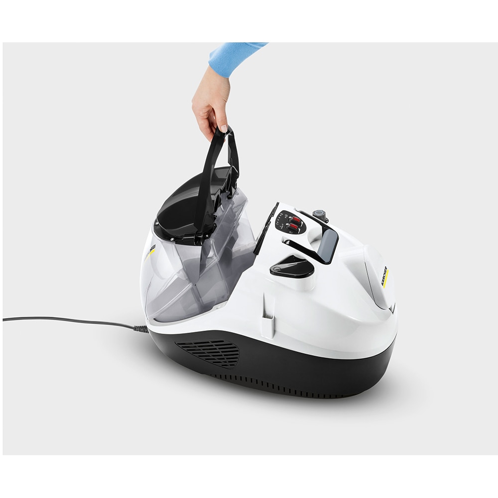 Aparat de curatat cu abur KARCHER SV 7 14394900, 1.2l, 2200W, alb-negru