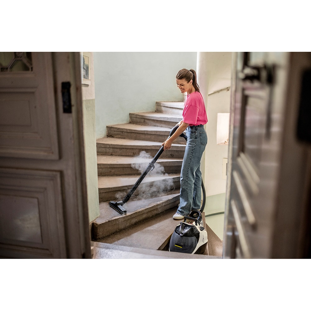 Aparat de curatat cu abur KARCHER SV 7 14394900, 1.2l, 2200W, alb-negru