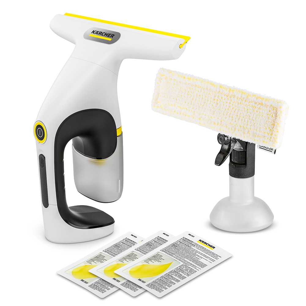 Aspirator geamuri KARCHER Compact Care+ WV 1 1.633-634.0, 0.1l, autonomie max 25 min, alb-negru