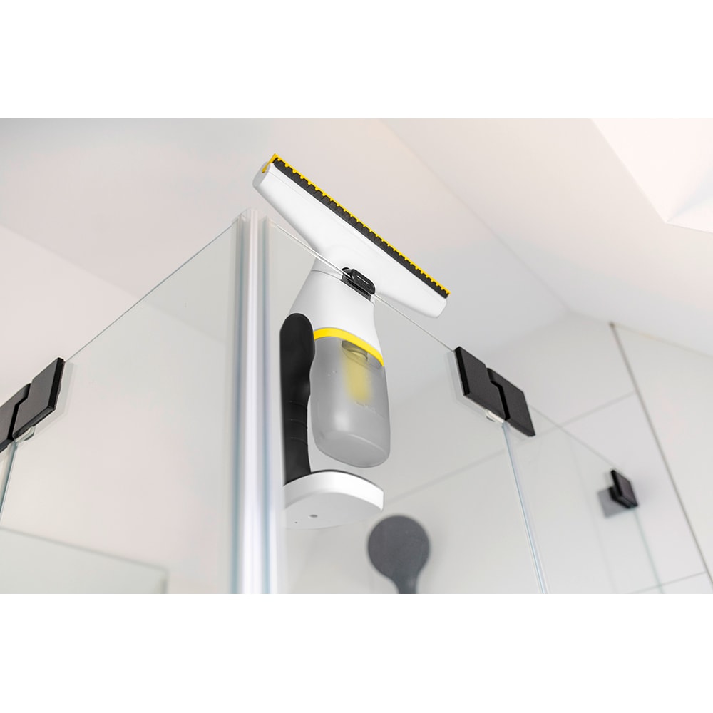 Aspirator geamuri KARCHER Compact Care+ WV 1 1.633-634.0, 0.1l, autonomie max 25 min, alb-negru