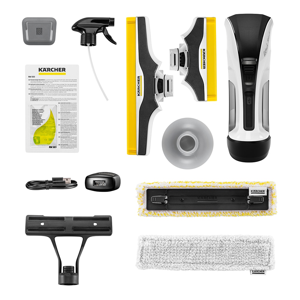 Aspirator geamuri KARCHER WV 8 Signature Line 1.633-785.0, 0.15l, autonomie max 55 min, alb-negru