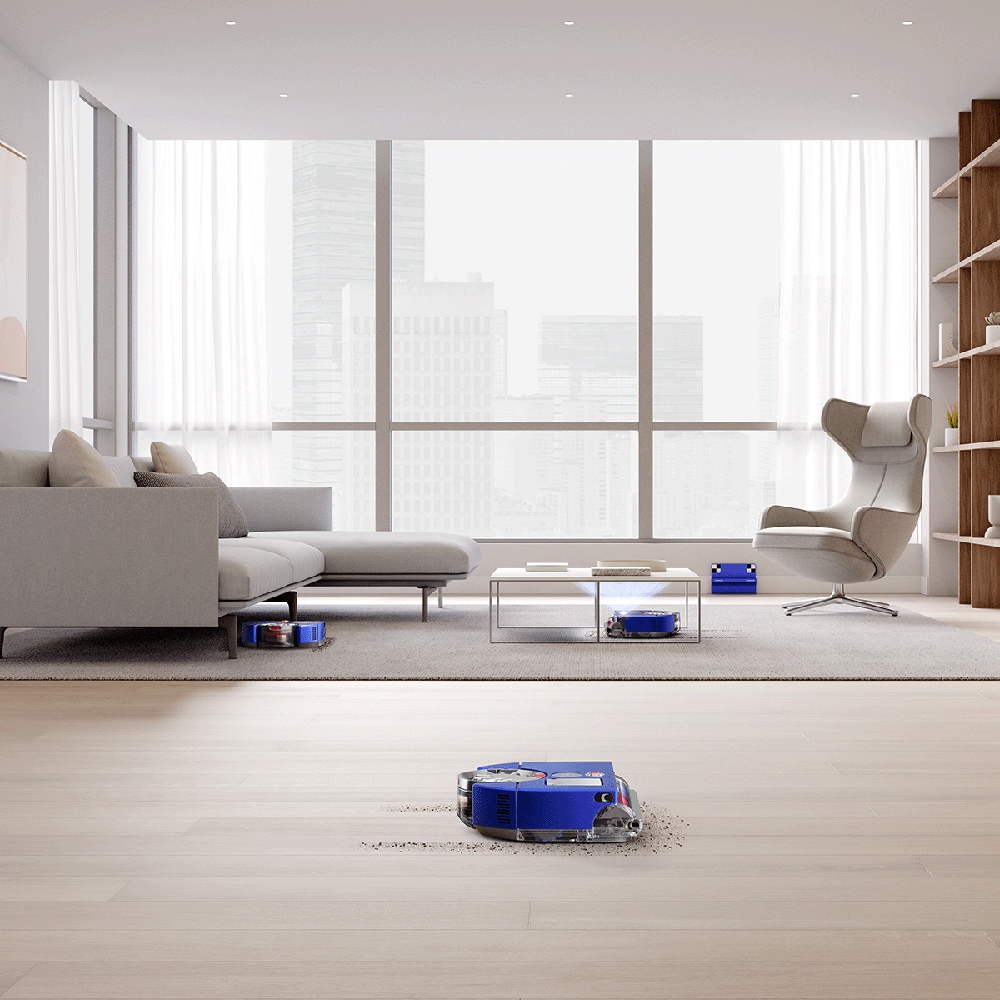 Aspirator robot DYSON 360 Vis Nav, 0.57l, autonomie max 65 min, Hyperdymium, albastru-argintiu