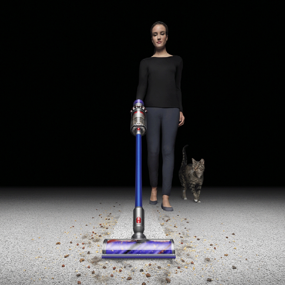 Aspirator vertical DYSON V11 2023, 0.76l, 25.2V, autonomie max 60 min, Point&Shoot, albastru-argintiu
