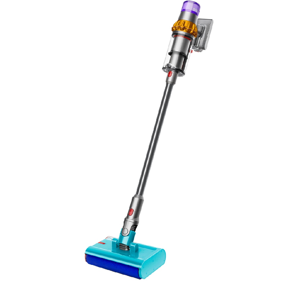 Aspirator vertical DYSON V15s Detect Submarine, 0.76l, 25.2V, autonomie max 60 min, Point and Shoot, argintiu-albastru