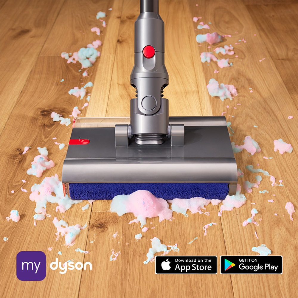 Aspirator vertical DYSON V12s Detect Slim Submarine 48535001, 0.35l, 25.2V, autonomie max 60 min, Point&Shoot, galben-argintiu