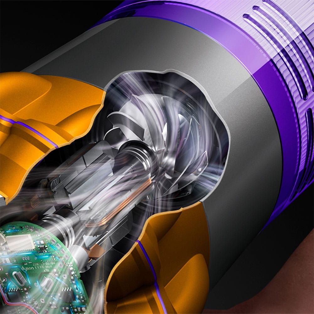 Aspirator vertical DYSON V15s Detect Submarine 2026 49472401, 0.77l, autonomie max 60 min, Tehnologie Hyperdymium, Senzor Piezo, argintiu-turcoaz