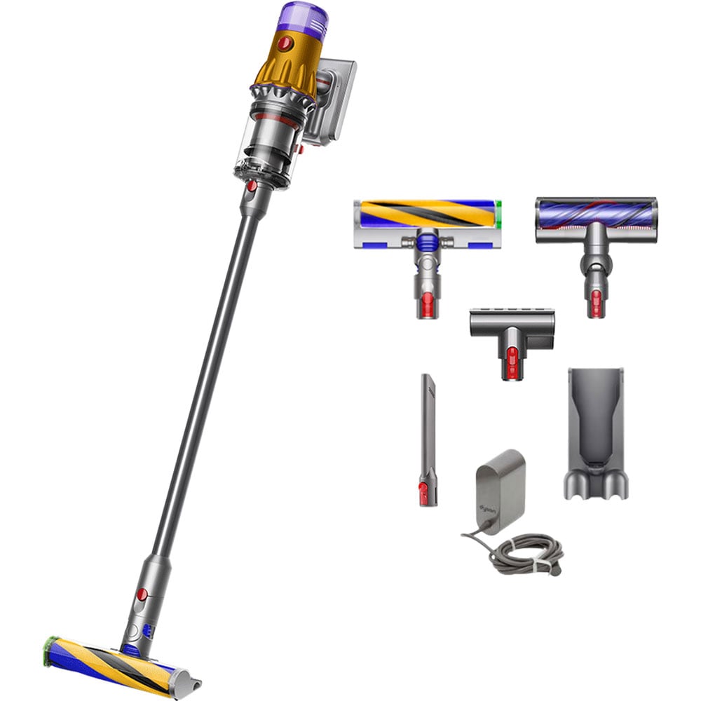 Aspirator vertical DYSON V12 Slim Detect Absolute 2026 49487601, 0.35l, autonomie max 60 min, 25.2V, Motor Hyperdymium, galben-mov