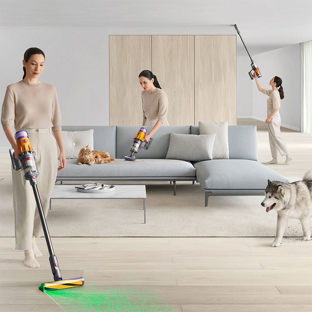 Aspirator vertical DYSON V12 Slim Detect Absolute 2026 49487601, 0.35l, autonomie max 60 min, 25.2V, Motor Hyperdymium, galben-mov