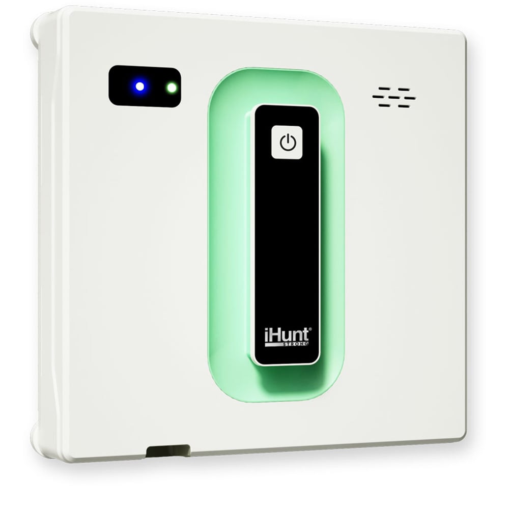 Aspirator robot geamuri IHUNT Smart Window 4 Supreme Twin Spray, 24V, autonomie max 25 min, alb-negru