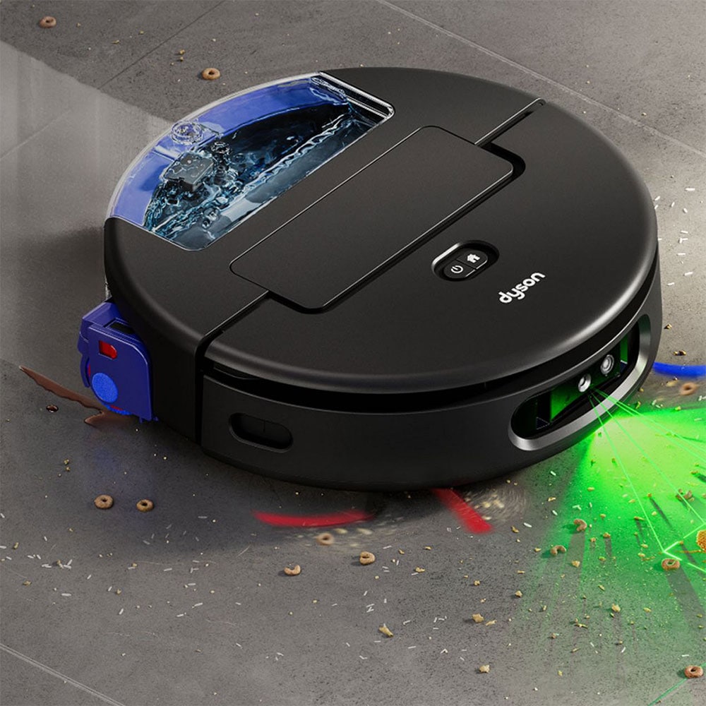 Aspirator robot DYSON Spot+Scrub AI 58618301, 2.1l, autonomie max 200 min, functie mop, LiDAR, negru