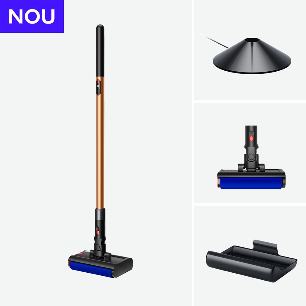 Mop electric DYSON PencilWash 63723901, 0.3l. autonomie max 30 min, auriu-negru