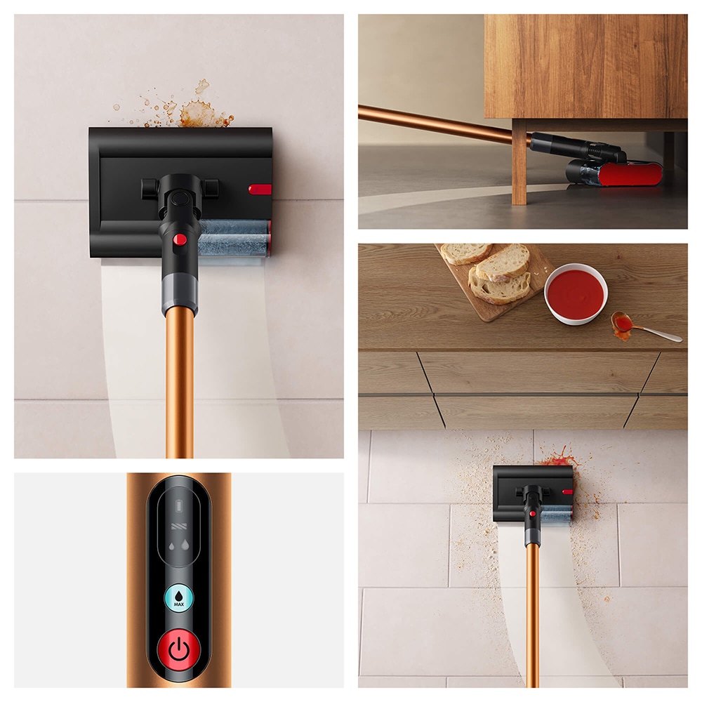 Mop electric DYSON PencilWash 63723901, 0.3l. autonomie max 30 min, auriu-negru