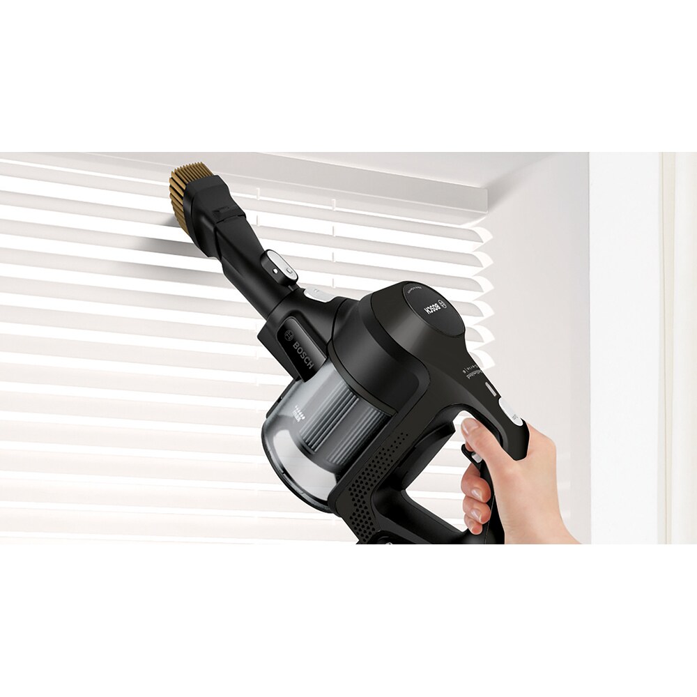 Aspirator vertical 2in1 BOSCH Unlimited 6 BBS611BSC, 0.3l, 18V, autonomie max 30 min, Power for ALL, negru-argintiu