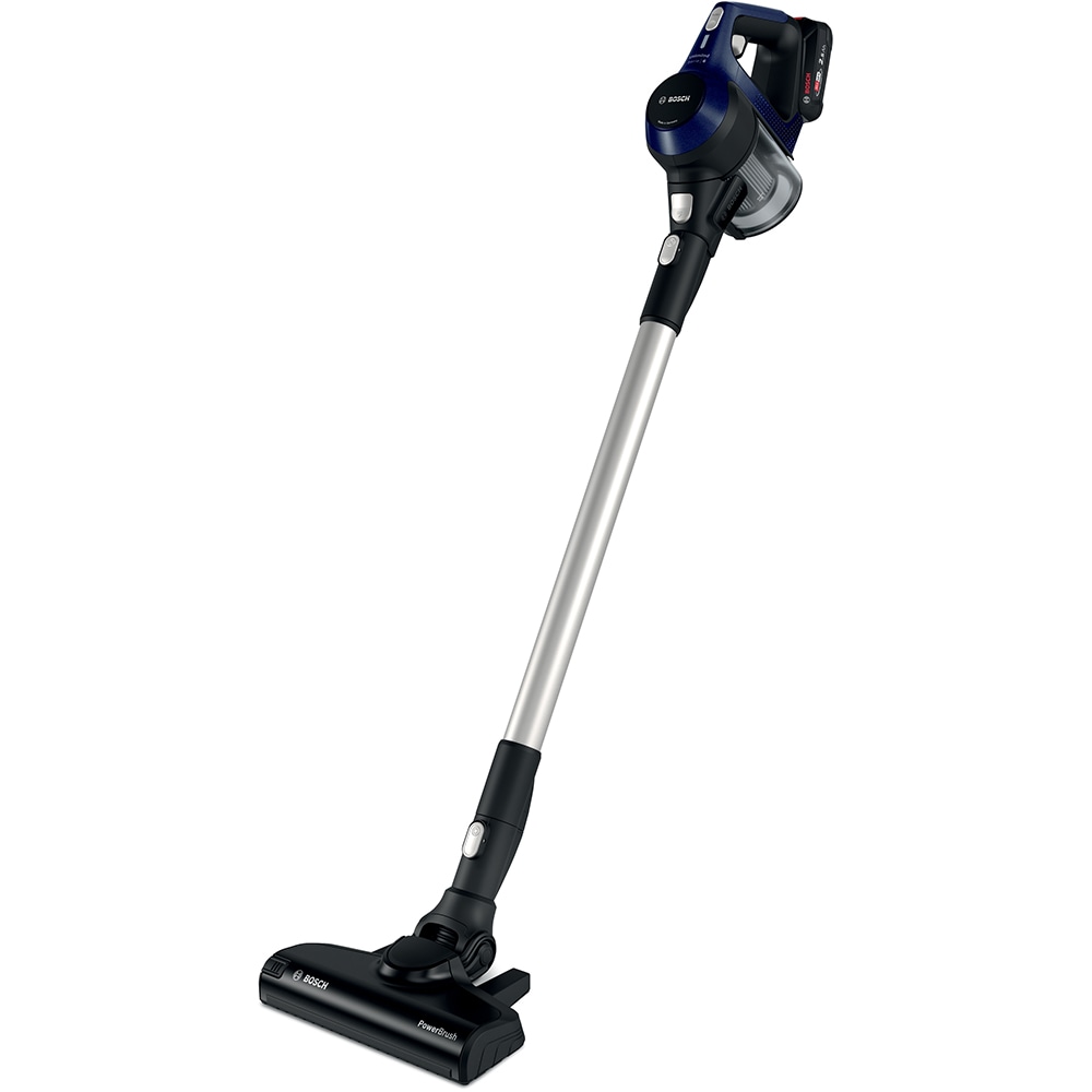 Aspirator vertical BOSCH Unlimited Blue Seria 6 BS611MAT, 0.3l, 18V, autonomie max 30 min, Sistemul Power for All, bleumarin-negru