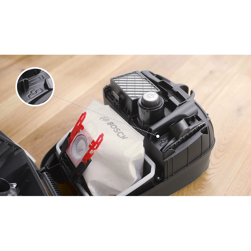 Aspirator cu sac BOSCH Seria 4 BGB41BA1, 4l, 600W, 75dB, negru