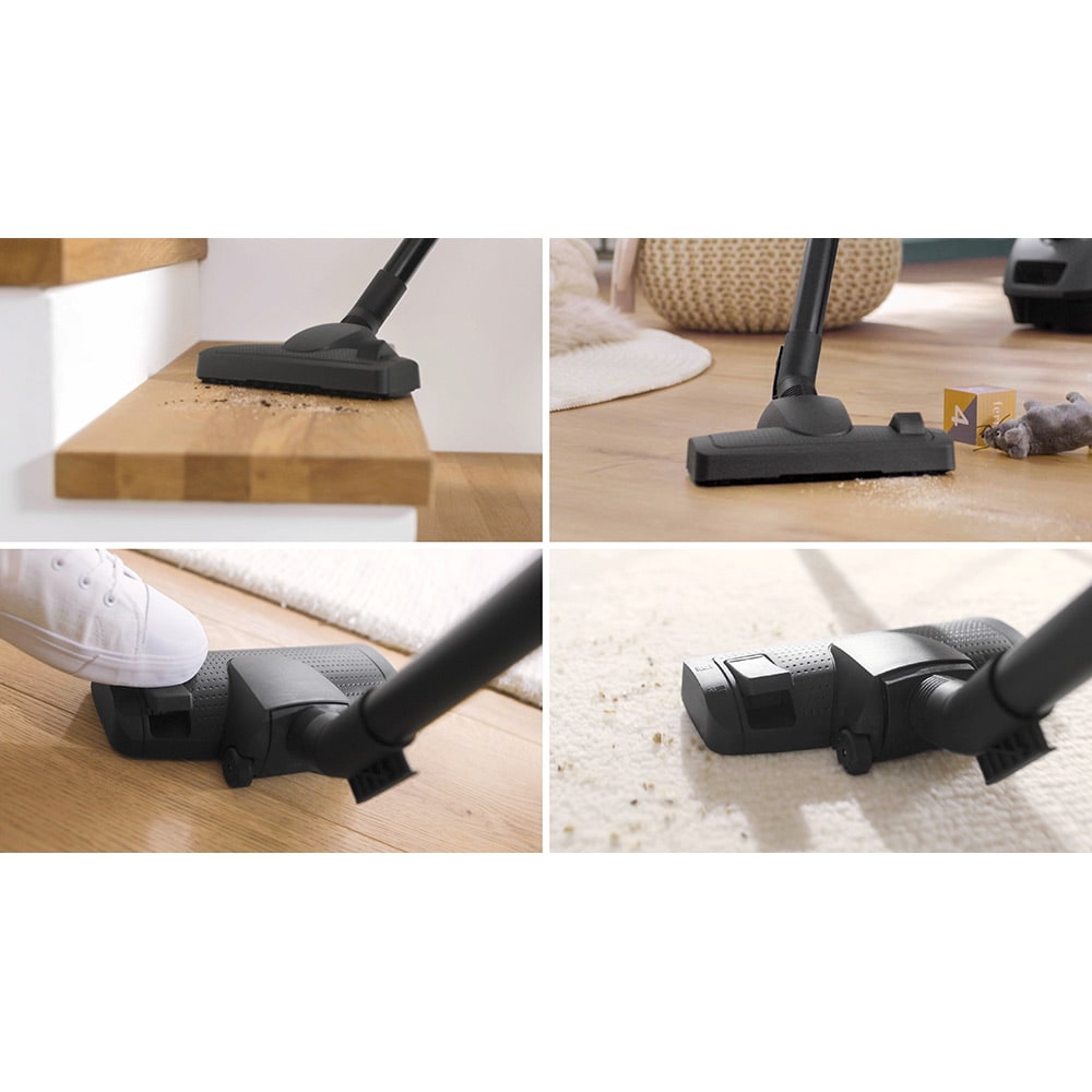 Aspirator cu sac BOSCH Seria 4 BGL41GR3H, 4l, 600W, 75dB, gri inchis-negru
