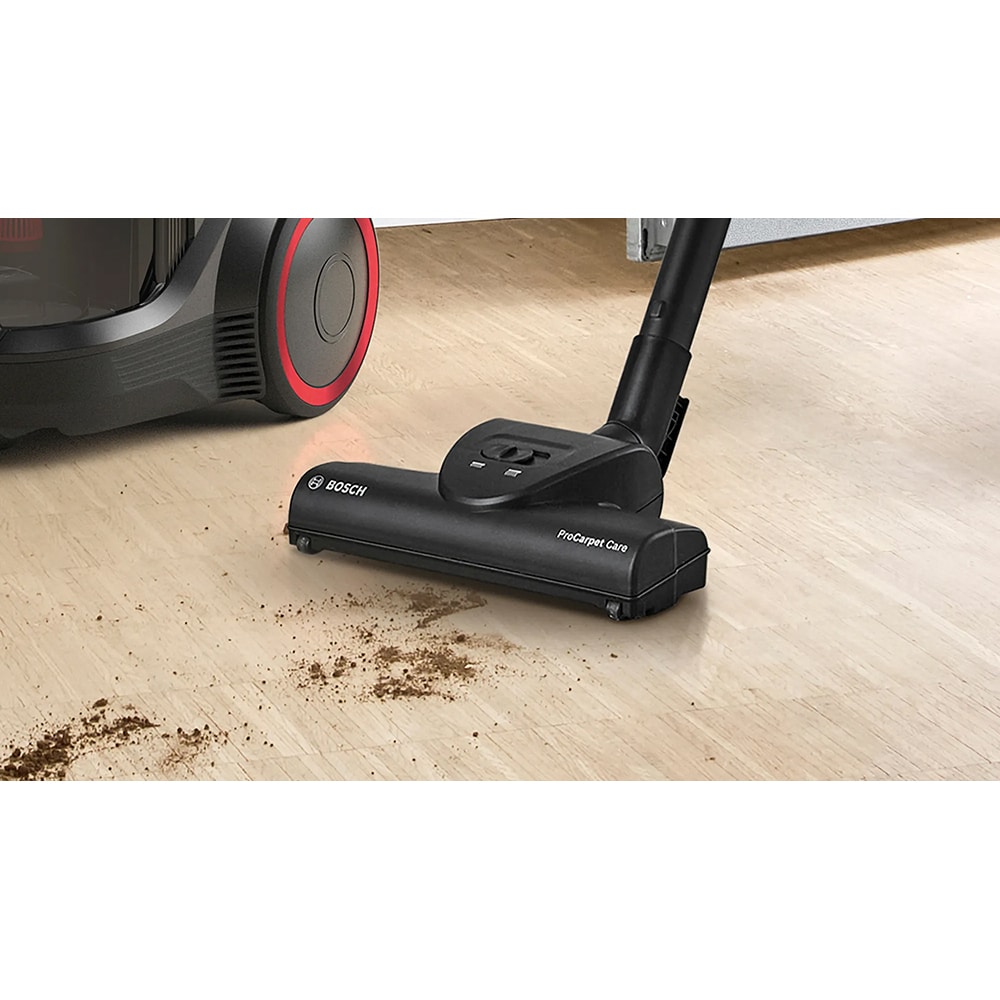 Aspirator fara sac BOSCH ProPower Seria 4 BGS21POW2, 2l, 750W, 78dB, negru-rosu