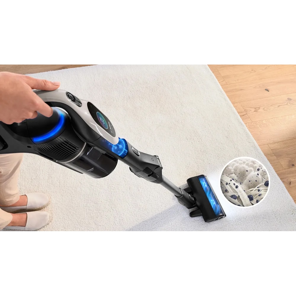 Aspirator vertical 2in1 BOSCH Unlimited 10 BSS1041GHF, 0.4l, 18V, autonomie max 80 min, MicroClean, negru-gri