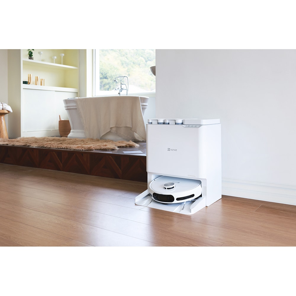 Aspirator robot EZVIZ RS20 Pro, 0.4l, 20V, autonomie max 220 min, Wi-Fi, functie mop, alb