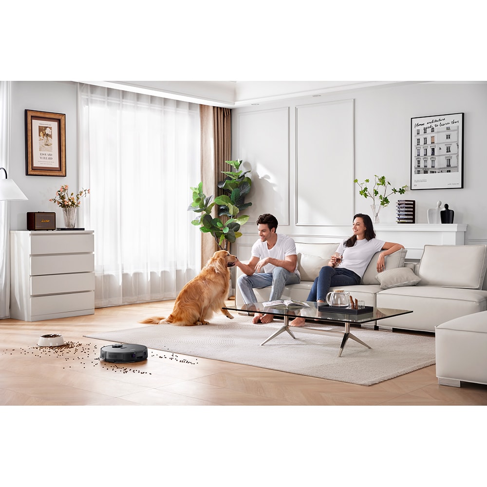 Aspirator robot EUREKA E10S, 2l, autonomie max 180 min, Wi-Fi, negru-mov