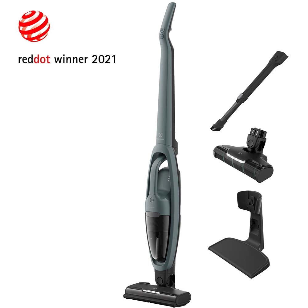 Aspirator vertical ELECTROLUX 500 ES52C212XN, 0.3l, 21.6V, autonomie max 55 min, verde inchis-negru