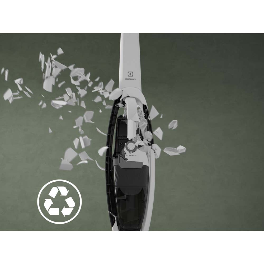 Aspirator vertical ELECTROLUX 500 ES52HB25SH, 0.3l, 25.2V, autonomie max 55 min, alb-negru