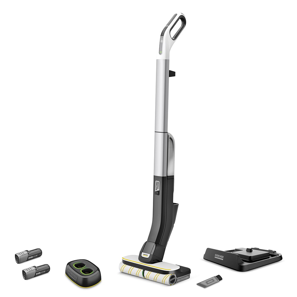 Mop electric KARCHER  FC 4-4 FC44BAT, 0.2l, 4.2V, autonomie max 30 min, alb-argintiu