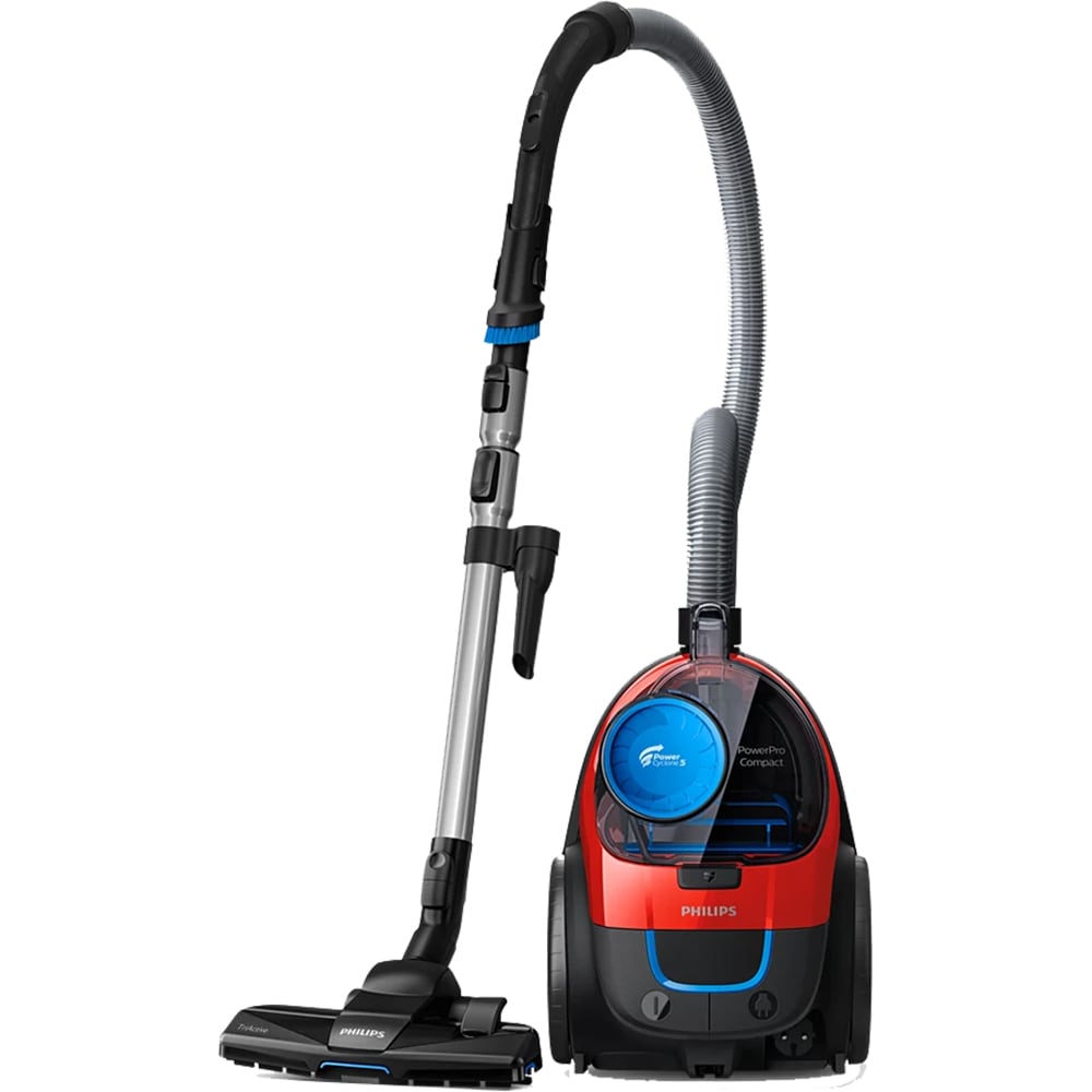 Aspirator fara sac PHILIPS PowerPro Compact FC9330/09, 1.5l, 900W, 76dB, rosu-negru