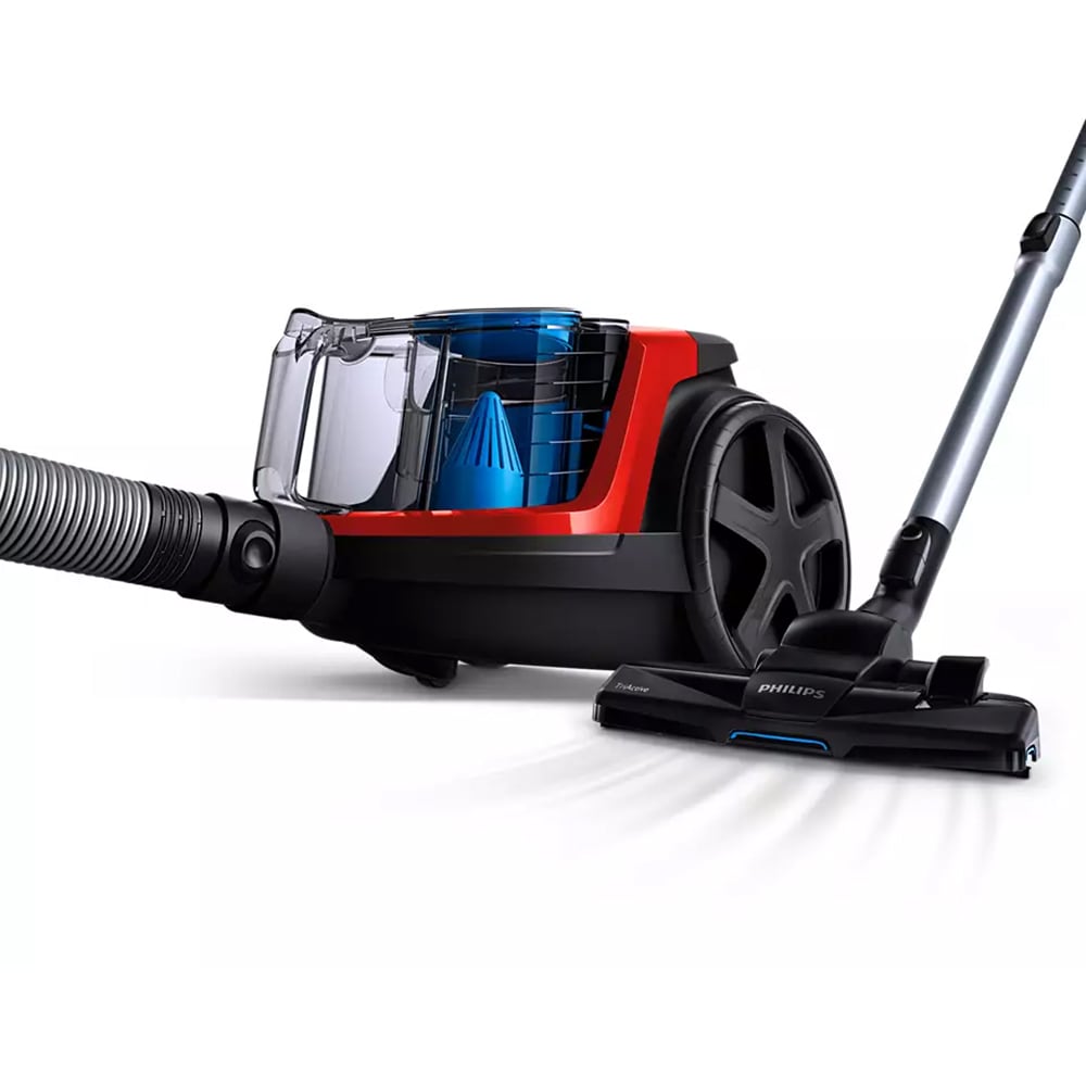 Aspirator fara sac PHILIPS PowerPro Compact FC9330/09, 1.5l, 900W, 76dB, rosu-negru