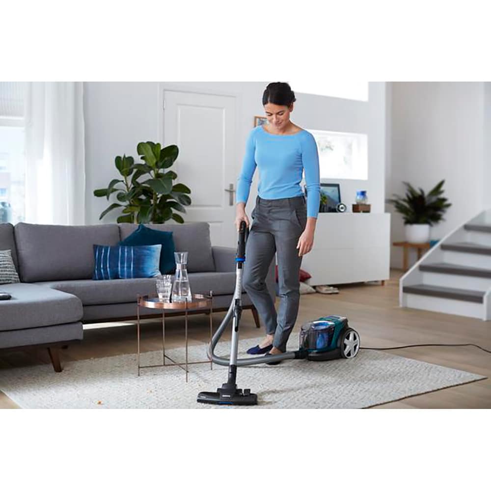 Aspirator fara sac PHILIPS PowerPro Compact FC9334/09, 1.5l, 900W, 76dB, verde-negru