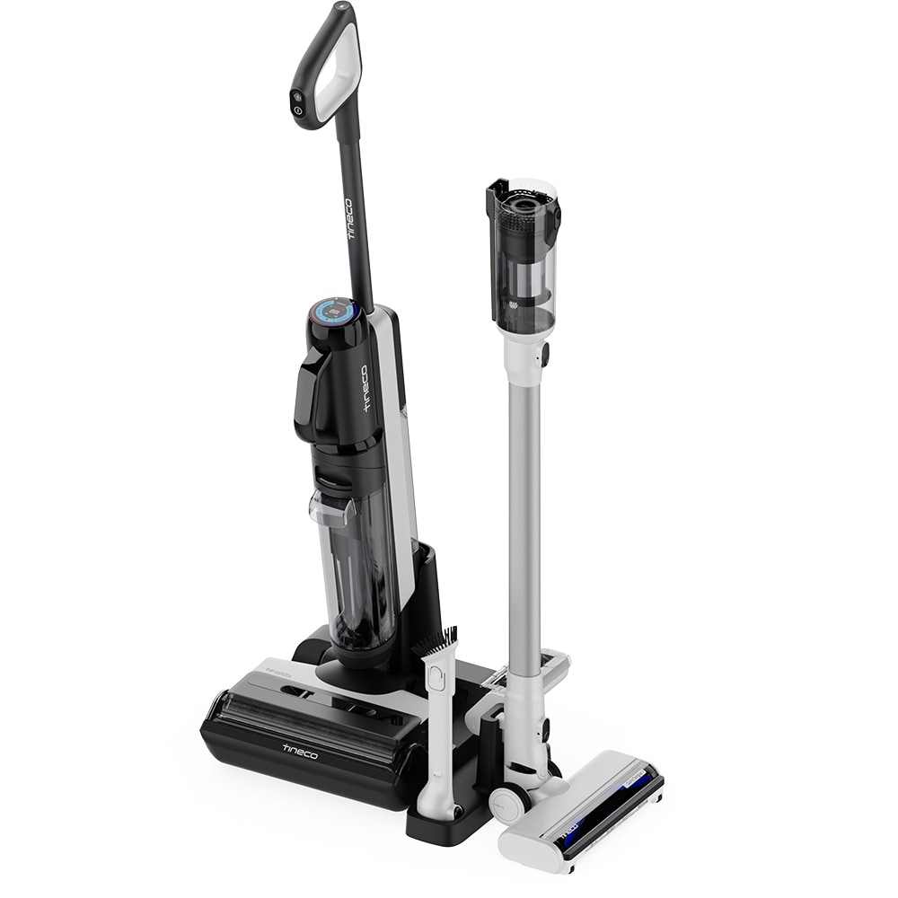Aspirator vertical cu spalare TINECO Floor One Switch S6 Pet FW301400FR, 0.5l, 21.6V, autonomie max 40 min, alb-negru