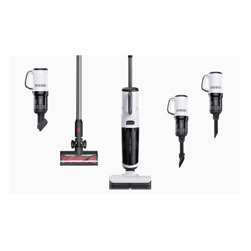 Aspirator vertical ROBOROCK Dyad Pro Combo H1C1A0101, 0.45l, 21.6V, pana la 60 min, alb-negru
