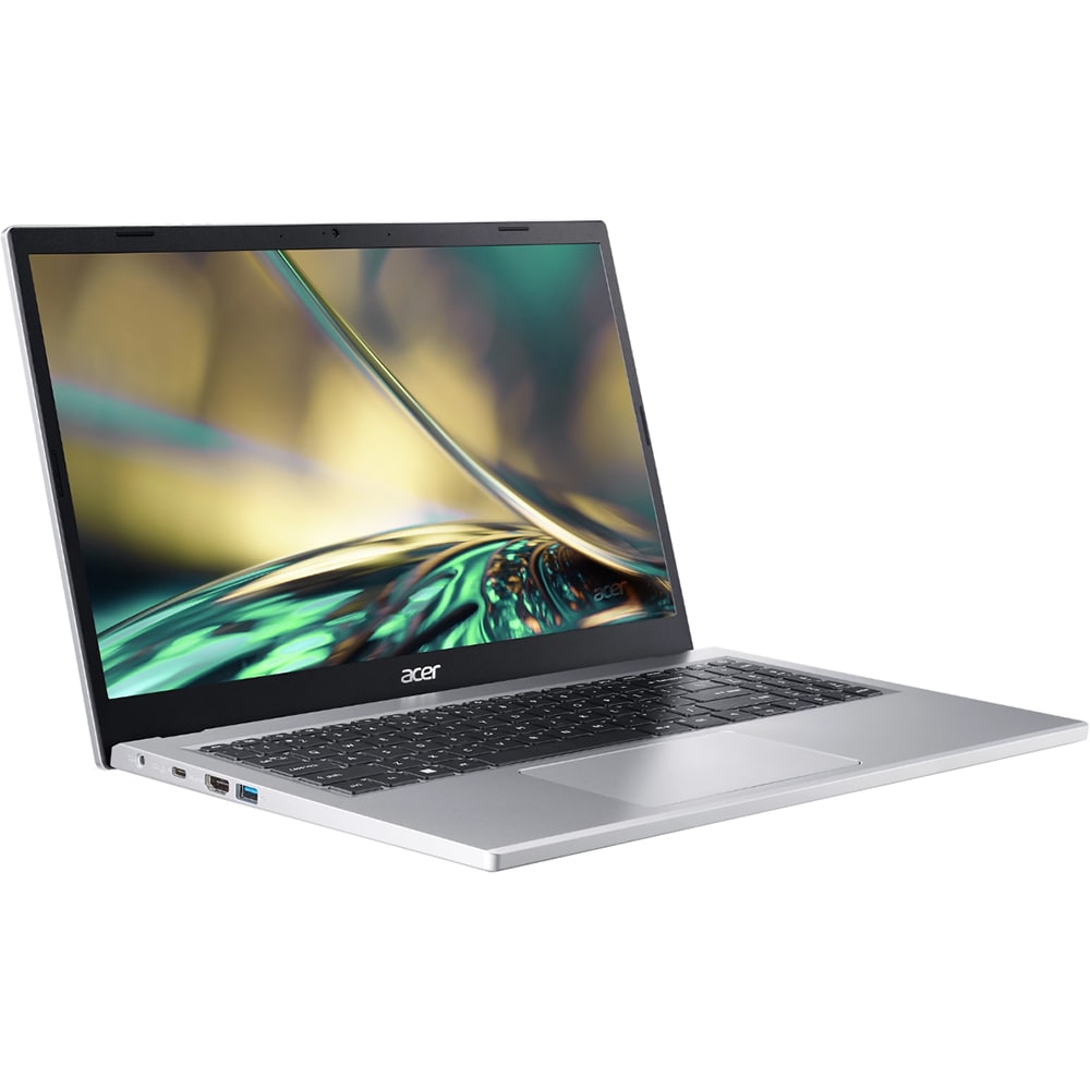 Laptop ACER Aspire 3 A315-24P-R9WY, AMD Ryzen 5 7520U pana la 4.3GHz, 15.6" Full HD, 16GB, SSD 512GB, AMD Radeon 610M Graphics, Free Dos, argintiu