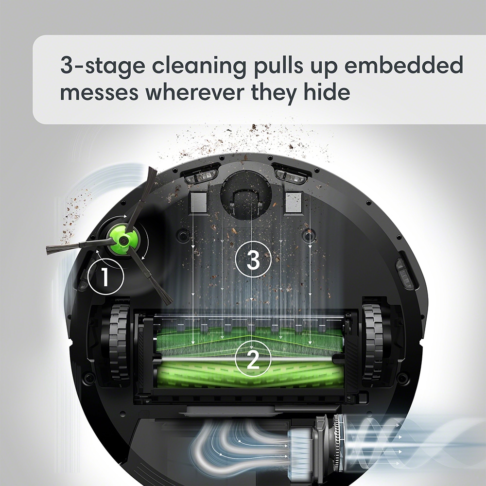Aspirator robot IROBOT Roomba j9+, 0.4l, autonomie max 180 min, gri antracit-negru