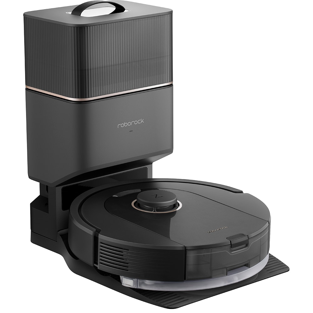 Aspirator robot ROBOROCK Q5 Pro+ Q5PRP5200, 0.77l, 14.4V, autonomie max 240 min, Navigare Lidar, functie mop, negru