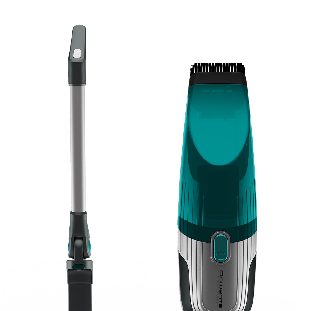 Aspirator vertical ROWENTA X-trem Compact 2in1 RH1239WO, 0.4l, 16.8V, autonomie 40 min, Tehnologie Flex, verde-negru