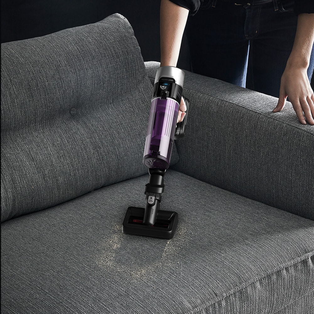 Aspirator vertical ROWENTA X-Force 9.6 RH2037WO, 0.4l, 18V, autonomie max 45 min, violet-negru