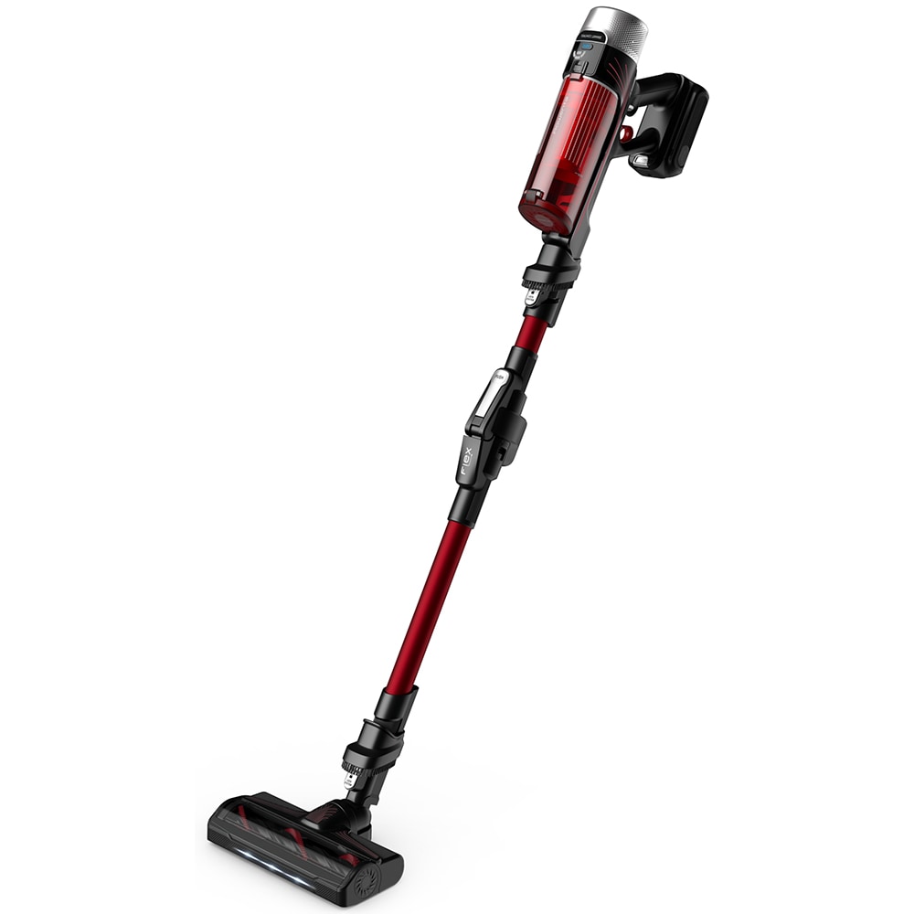 Aspirator vertical ROWENTA X-Force Flex 9.60 RH2079WO, 0.4l, 18V, autonomie max 45 min, rosu-negru