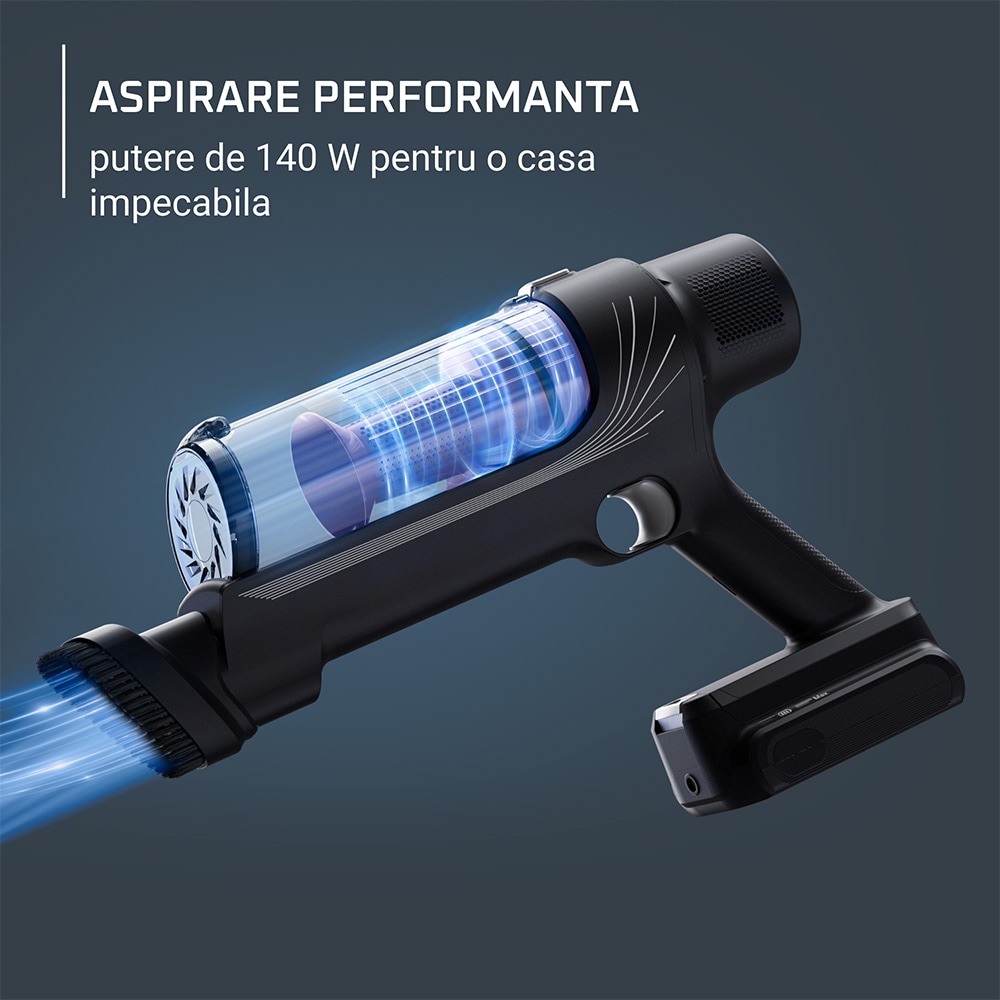 Aspirator vertical ROWENTA X-Pert 7.6 RH6A35WO, 0.44l, 18.5V, autonomie max 45 min, violet-negru