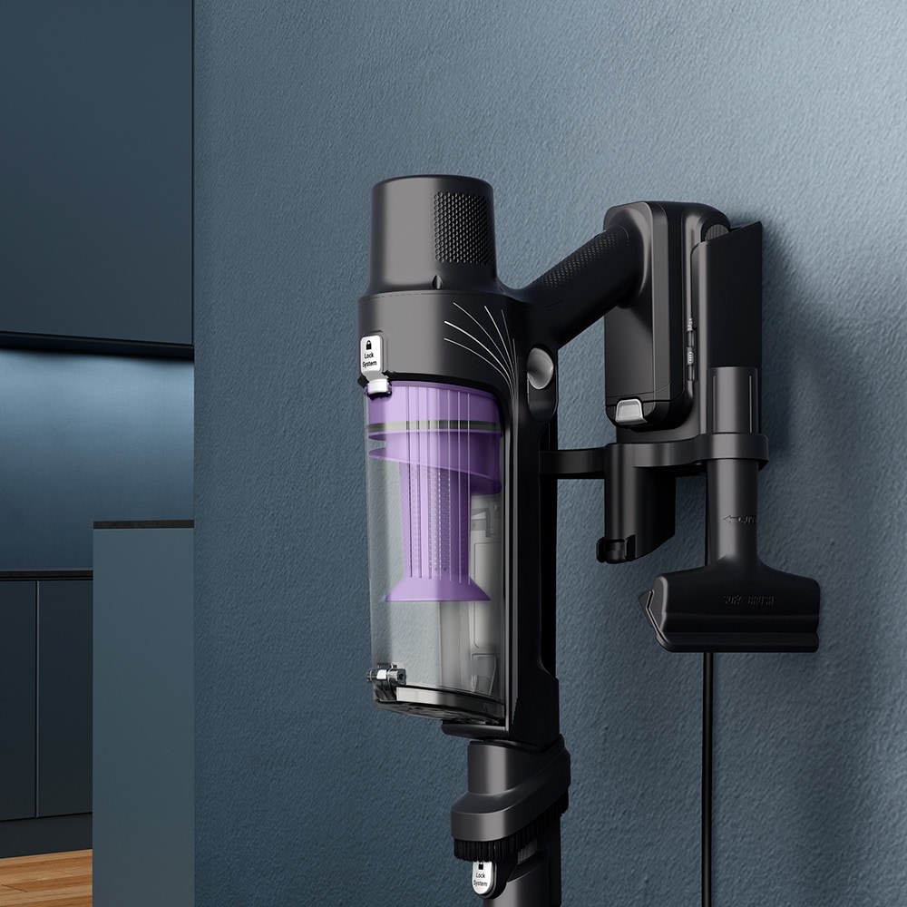 Aspirator vertical ROWENTA X-Pert 7.6 RH6A35WO, 0.44l, 18.5V, autonomie max 45 min, violet-negru