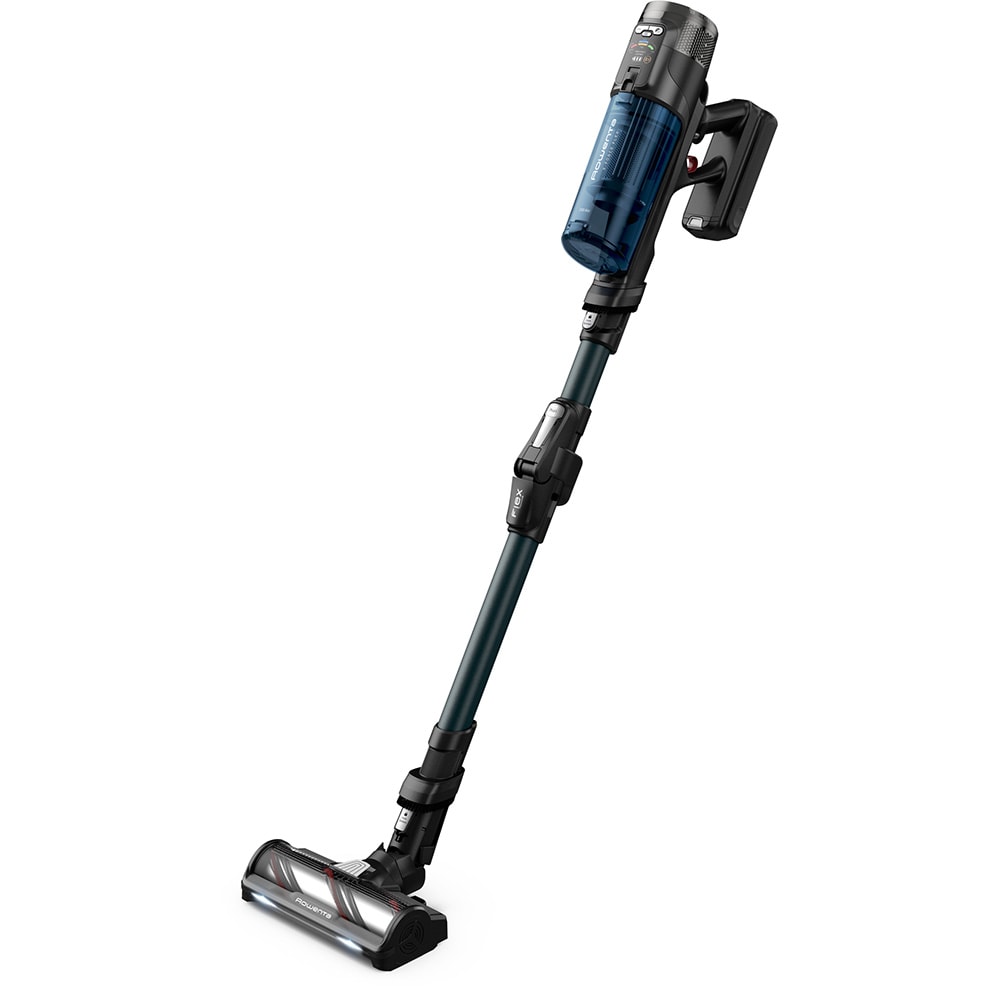 Aspirator vertical ROWENTA X-Force 13.6 RH9AD1WO, 0.65l, autonomie max 60 min, albastru-negru