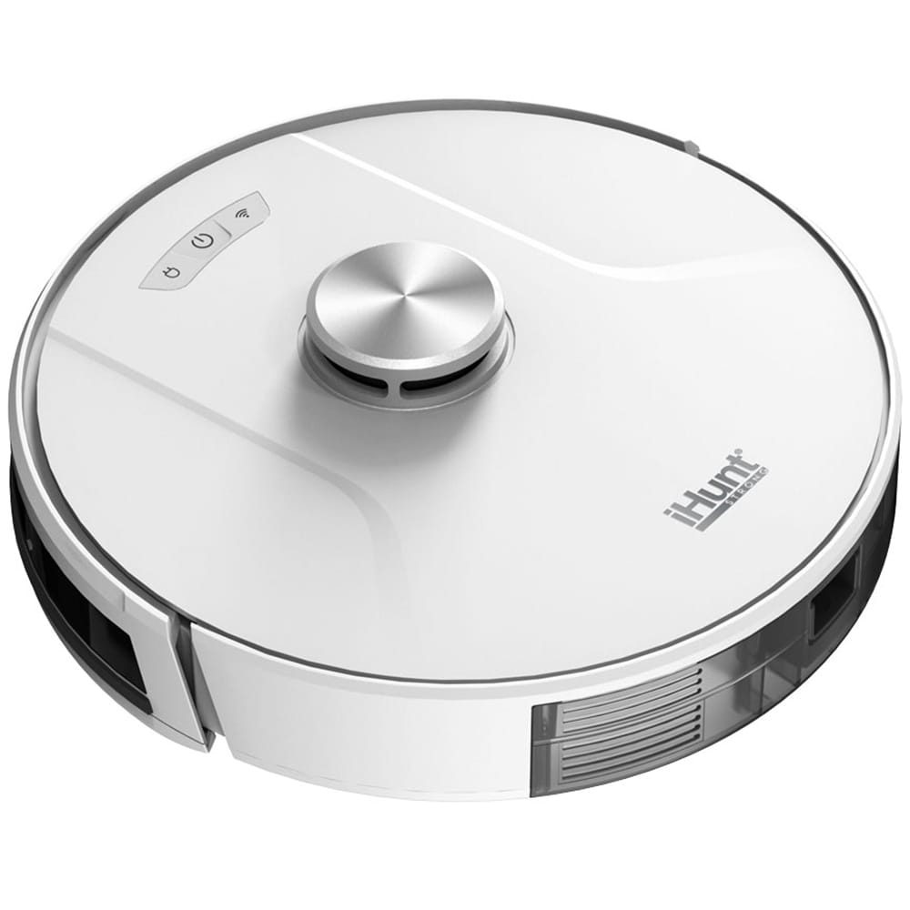 Aspirator robot IHUNT Robo Clean Pro ROBOCLEANPRO, 0.6l, autonomie max 100 min, Smart Memory, alb-negru