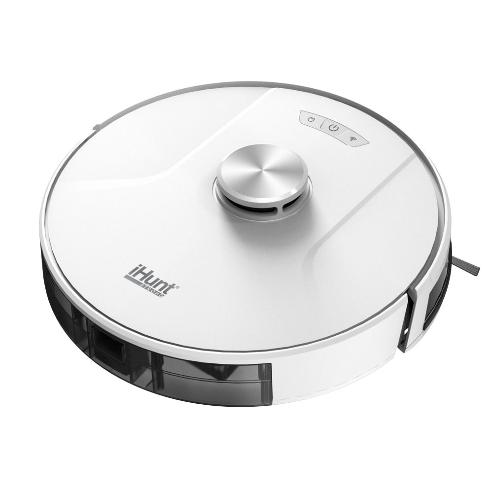 Aspirator robot IHUNT Robo Clean Pro ROBOCLEANPRO, 0.6l, autonomie max 100 min, Smart Memory, alb-negru