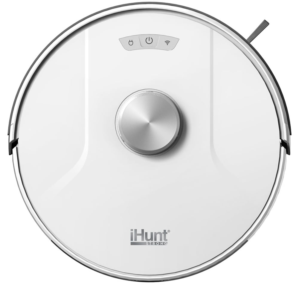 Aspirator robot IHUNT Robo Clean Pro ROBOCLEANPRO, 0.6l, autonomie max 100 min, Smart Memory, alb-negru