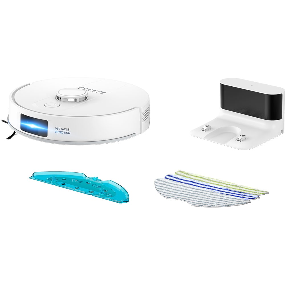Aspirator robot ROWENTA X-Plorer Serie 140+ RR9177WH, 0.3l, 24V, autonomie max 120 min, alb-albastru