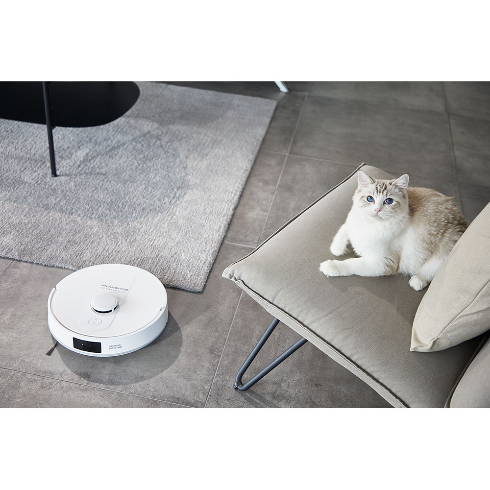 Aspirator robot ROWENTA X-Plorer Serie 140+ RR9177WH, 0.3l, 24V, autonomie max 120 min, alb-albastru