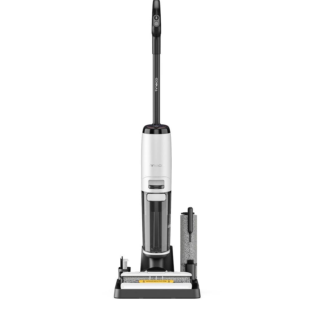 Aspirator vertical cu spalare TINECO Floor One S7 Steam Plus SW110600DE, 0.8l, 25.2V, autonomie max 35 min, alb-negru
